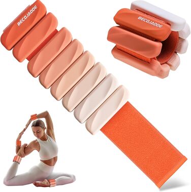 Ваги для ніг та рук BECOJADDE: комплект 2 шт (0.45 кг / 0.9 кг) для фітнесу, кардіо, силових тренувань, бігу, ходьби