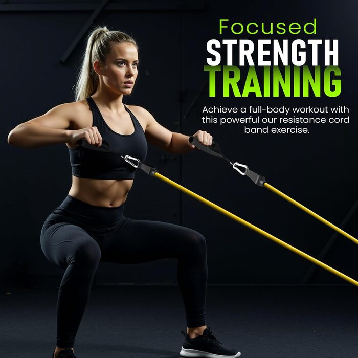 Набір гумових еспандерів Utopia Fitness (5 шт.) для дому, спортзалу та вулиці з анкером для дверей, ременем на щиколотку та сітчастим чохлом