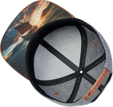 Кепка-снапбек Cadency унісекс з прямим козирком, регульована бейсболка Viking (сіра, один розмір)