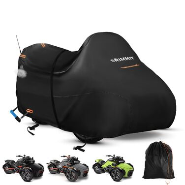 Водонепроникний чохол для мототрицикла Can-Am Spyder RT Limited F3 S, міцна тканина Oxford 420D з 3 світловідбиваючими смугами, захисний зовнішній чохол для трициклів