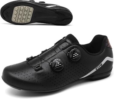 Велосипедні шкарпетки для їзди по дорозі та MTB, дихаючі, без шнурів, з ротаційним шнурувальним механізмом, білі (38 EU, чорний)