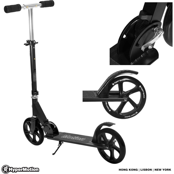Дитячий трюковий самокат HyperMotion, складний, чорний, 20