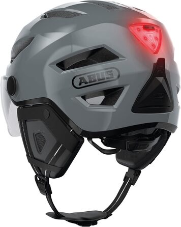 Велошолом ABUS Pedelec 2.0 ACE з підсвіткою, візором, дощовиком та захистом вух для жінок і чоловіків