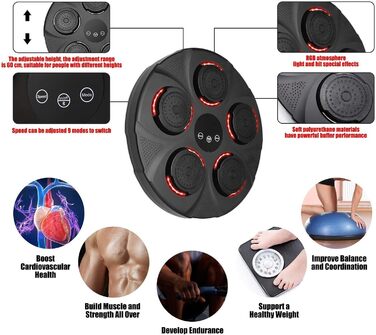 Електронна музична бокс-машина з Bluetooth, настінна, портативна, з боксерськими рукавичками для сімейних розваг та зняття стресу