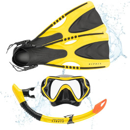 Набір для підводного плавання Osprey OSG0059-BK-L/XL: маска, трубка, ласти
