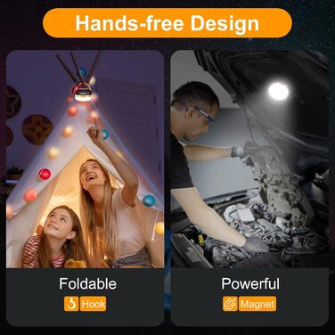 Ліхтар кемпінговий Flintronic LED, 2 шт., USB зарядка, Powerbank 1800mAh, 4 режими, помаранчевий - для походу, риболовлі, аварійного освітлення
