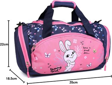 Спортивна сумка-рюкзак для дітей: рожева, фіолетова, блакитна (рожево-блакитна)