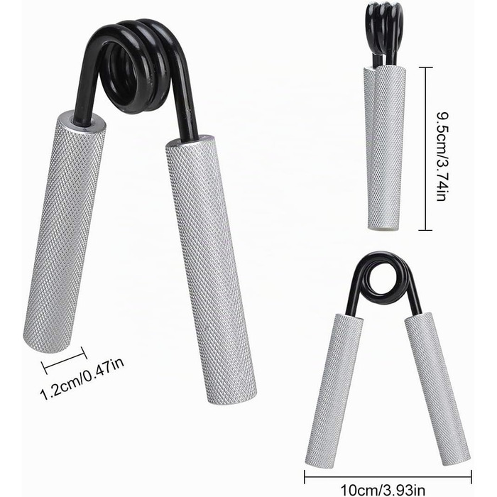 Griffkraft Trainer Set 50-250 LBS: Розвиток сили рук, кистей та пальців. Металевий тренажер для хвату. Набір з 3 шт.