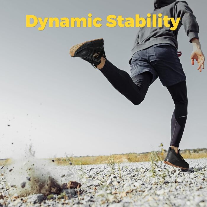 Кросівки для бігу FitVille для чоловіків, широка колодка (EU 50), чорні. Підходять для трейлраннінгу, бігу по дорогах, туризму та фітнесу. Легкі та зручні спортивні кросівки.