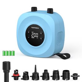 Електричний насос для SUP-дошки Hydrohero 20PSI: інтелектуальний двоступеневий компресор для надування та здуття, акумуляторний pompa для падлбордів, човнів та кемпінгу, синій
