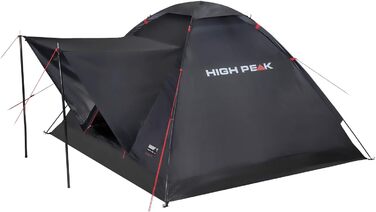 Намет High Peak для кемпінгу на 3 особи, водонепроникний 1500 мм, куполоподібний з тамбуром, іглу з захистом від дощу, фестивальний з тент-підлогою