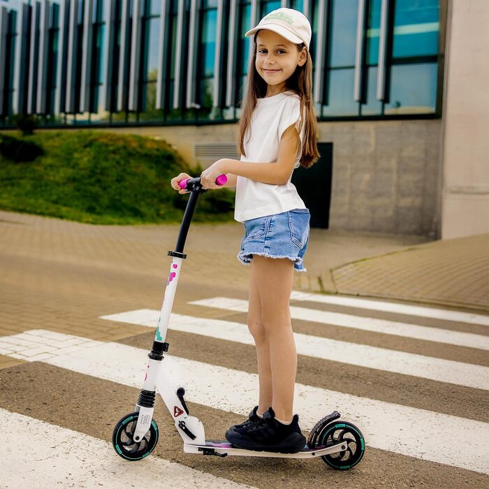 Самокат міський Bergen City Scooter Sonic - алюмінієвий, складаний, колеса PU 145мм, амортизатор, гальмо заднє, регулювання висоти, для дітей від 5 років, легкий