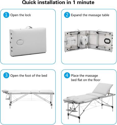 Крісло-масажер Mondeer Mobile, білий, 198x60x81 см