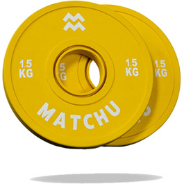 Фракційні диски Matchu Sports 0,25–2,5 кг, набір 2 шт, сталь з гумовим покриттям, діаметр 50 мм для штанги