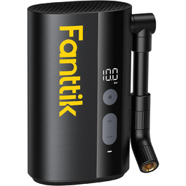 Електрична велосипедна помпа Fanttik X9 Ace Mini, акумуляторна, 150 PSI, швидке накачування, для Presta і Schrader вентилів, підходить для шосейних, гірських, електровелосипедів та міських велосипедів