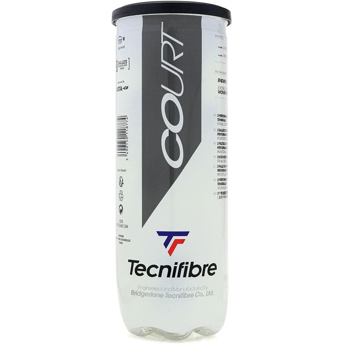 Тенісні м'ячі Tecnifibre Court, жовті, для дорослих, унісекс