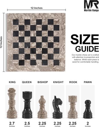 Шаховий набір з мармуру для дорослих, ручної роботи, 32 фігури, 2 додаткові королеви, коробка для зберігання, розкішна подорожна гра, елегантний подарунок для дому (чорний & кораловий) (Океанічний & Чорний)