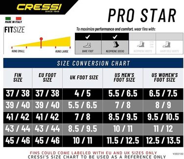 Набір для апное і снорклінгу Cressi Pro Star Bag для дорослих, італійська якість, розмір 43/44, чорний