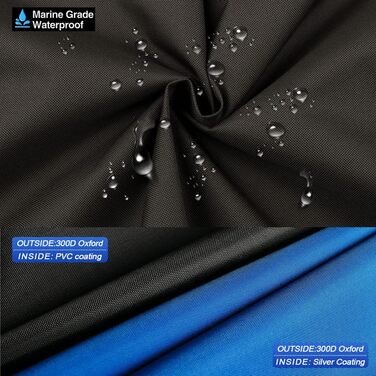 Водонепроникний чохол для мотоцикла Kayme 300D, захист від дощу та пилу, універсальний, чорно-синій, XL (275 см)