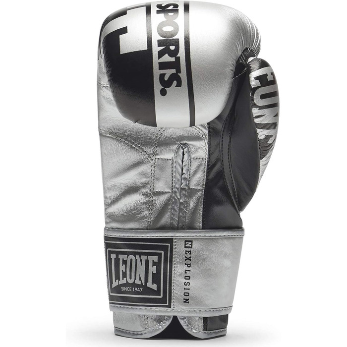 Боксерські рукавички LEONE 1947 Nexplosion, сріблясті, 10 oz, для дорослих