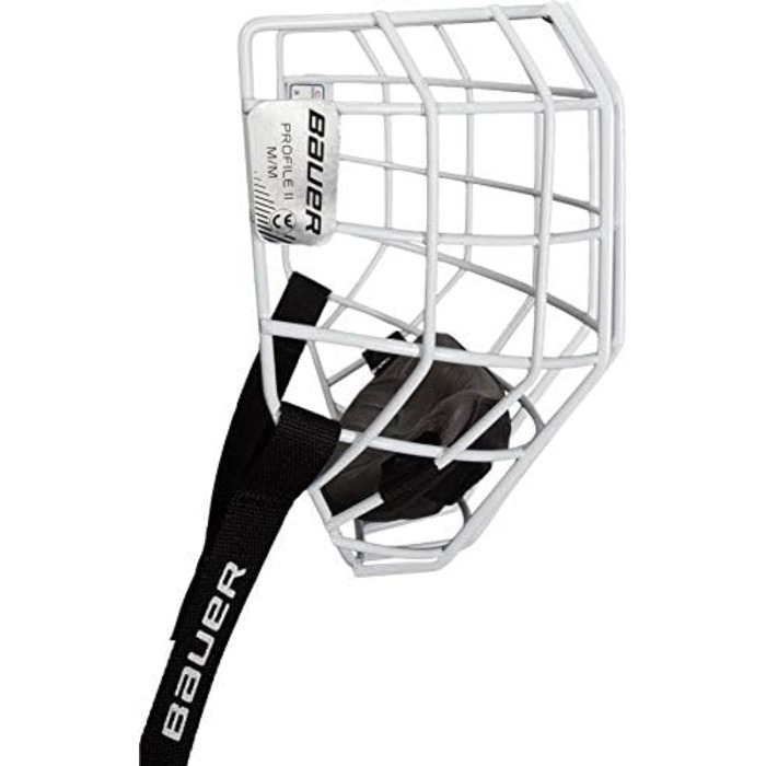 Захисна хокейна маска BAUER PROFILE II Visier, розмір XS, біла
