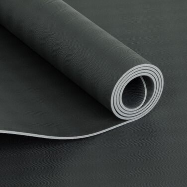 Килимок для йоги Bodhi ECO PRO: Натуральний каучук, антиковзкий, 185x60x0.4 см (сланцевий сірий) для йоги та пілатесу