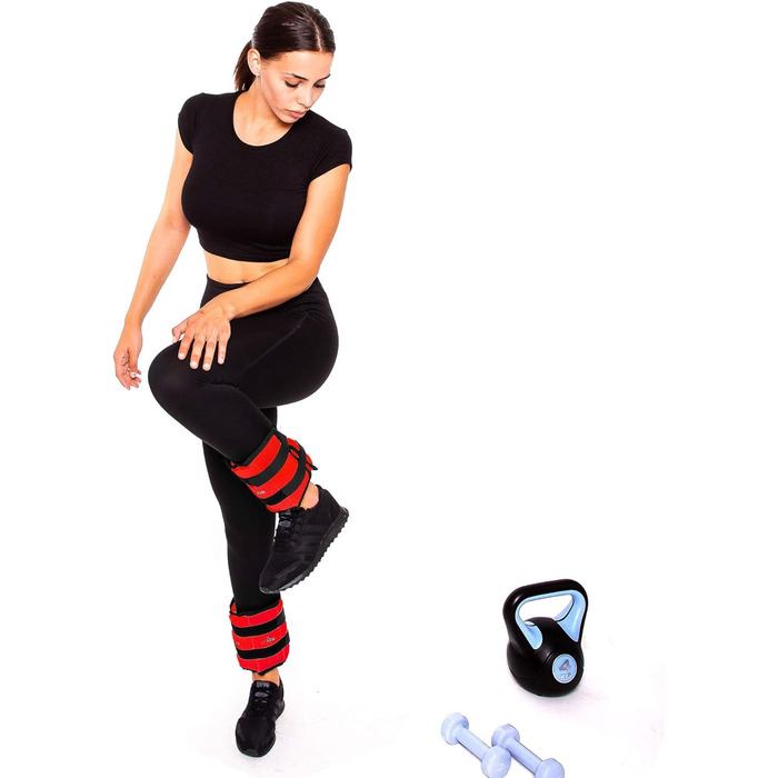 Важкі манжети C.P. Sports для зап'ястя та щиколотки (набір 2 шт) | Вага для рук та ніг | 0,5KG – 8KG | Важкі манжети для фітнесу, бігу, витривалості, силових тренувань, залу