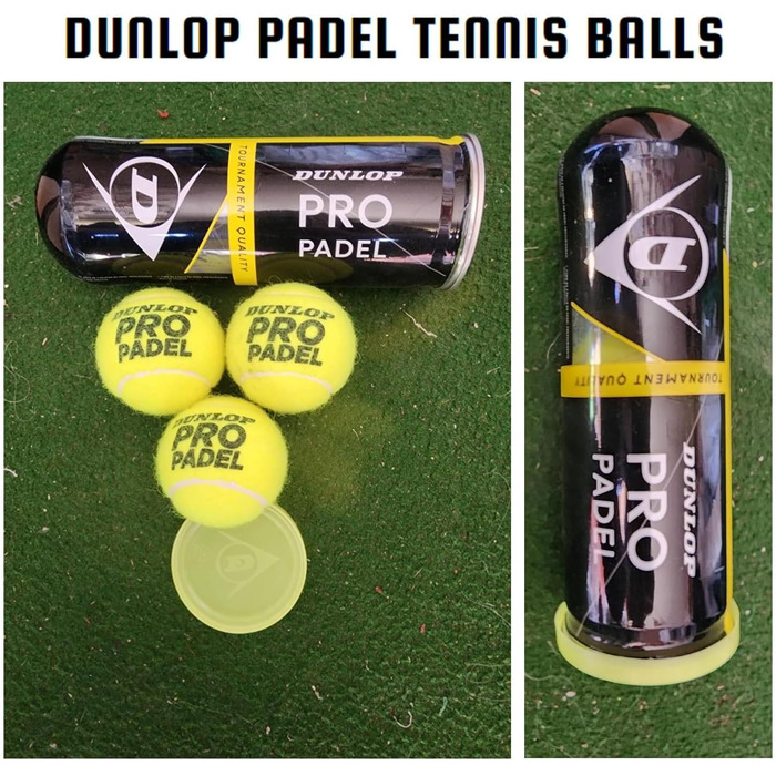 М'ячі для падел-тенісу Dunlop Pro Padel (3 шт.) - для змагань та турнірів
