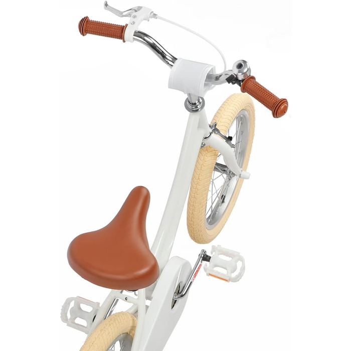 Дитячий велосипедний сидіння AVASTA для дівчаток та хлопчиків. Водонепроникне широке м'яке велосипедне крісло з двома амортизаторами. Підходить для велосипедів 12, 14, 16, 18, 20 дюймів. М'ятно-зелений (колір: коричневий)