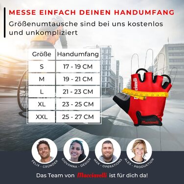 Велосипедні рукавички MACCIAVEI для чоловіків та жінок - MTB рукавички Habfinger - літні велоспортивні рукавички для гірського велосипеда, шосе та даунхілу (XL, Червоний)