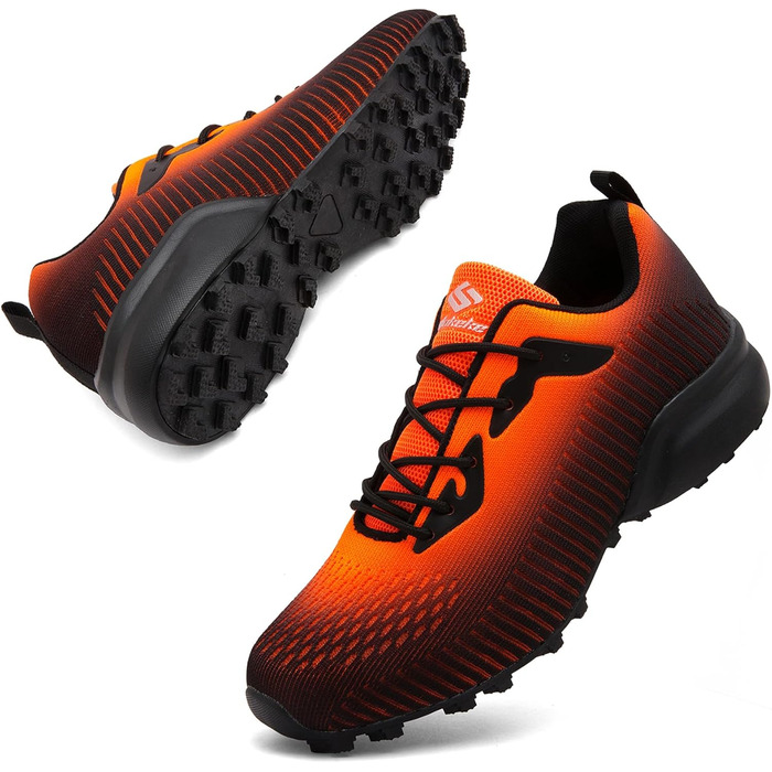 Чоловічі трейлраннінгові кросівки Trailrunning Herren Schwarz-Orange 45 EU: Легкі, дихаючі, для бігу та хайкінгу