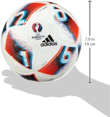 М'яч для футзалу adidas Euro 16 Sala Training, білий/синій/червоний/сріблястий, розмір універсальний
