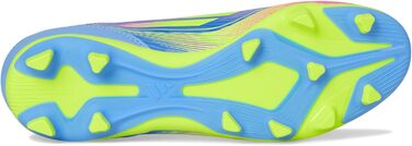 Футбольні бутси adidas F50 Club для унісекс, гнучка підошва, розмір 48 EU, Blue Fusion/Lucid Lemon/Lucid Pink