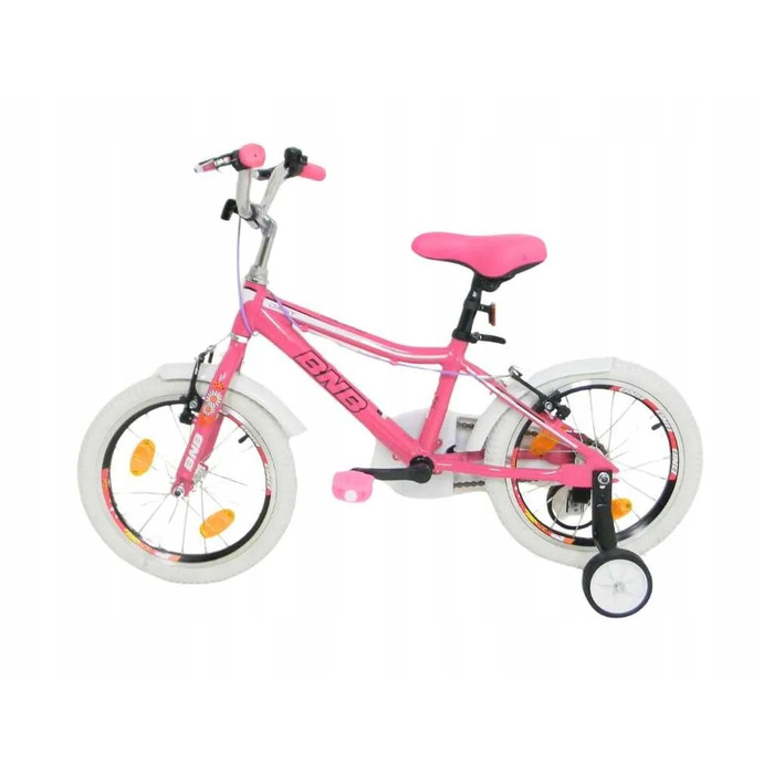 Дитячий велосипед BNB, рожевий, 16 дюймів, з дзвоником та бічними колесами