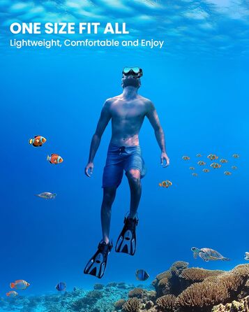 Набір для снорклінгу OutdoorMaster Mobula для дорослих: маска, трубка, ласти. Сірий/Чорний, S/M. Панорамний огляд, антизапарник, суха трубка