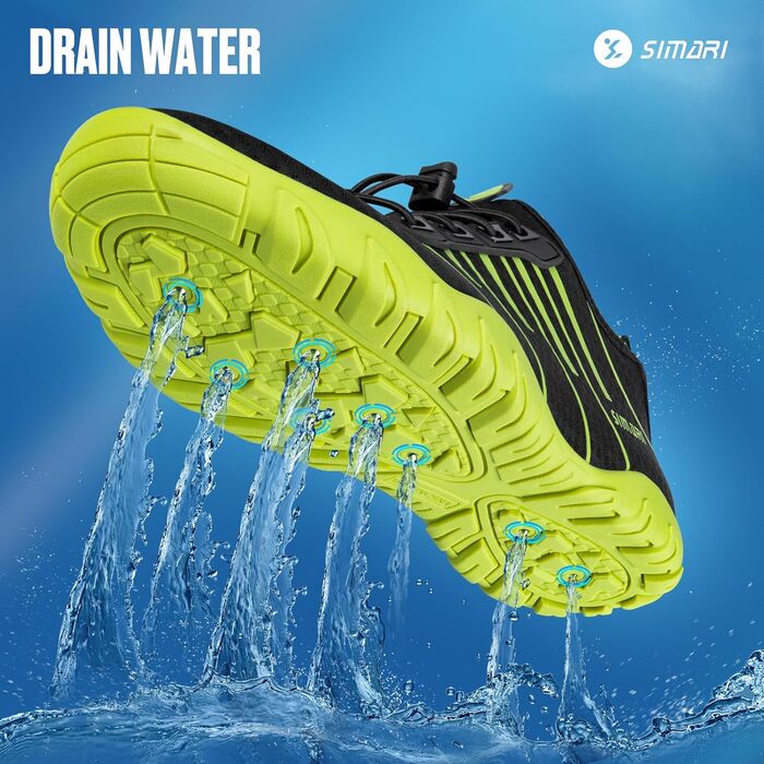 Водні черевики SIMARI WP001 для жінок та чоловіків, швидковисихаючі, для плавання, дайвінгу, серфінгу, йоги та активного відпочинку, WP001, 216 Lila (39 EU, 230 Green)
