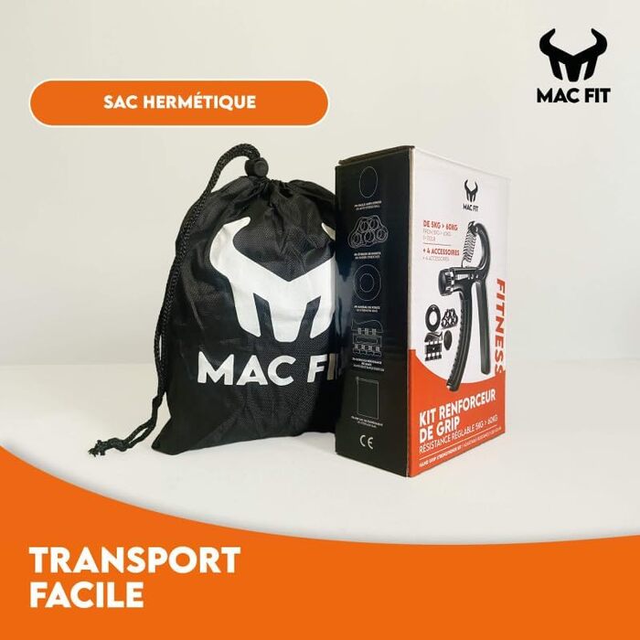 MAC FIT Handtrainer з регулюванням ваги 5-60 кг – для зміцнення рук, пальців, передпліччя. Підходить для реабілітації, альпінізму, силових тренувань, зняття стресу