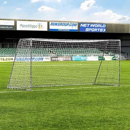 Сталеві футбольні ворота FORZA Steel42, ультра міцні, 6 розмірів, стандартна висота, всепогодні, переносні, з ґрунтовими кілками та опцією рикошетного комплекту