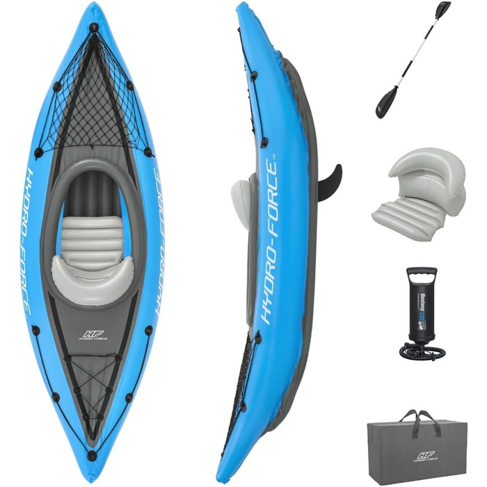 Надувний каяк Bestway Hydro-Force Cove Champion X1 275x81x45 см, комплект