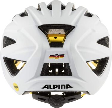 Велошолом ALPINA Delft MIPS для дорослих, білий матовий, 55-59 см, з антимоскітною сіткою, легкий, безпечний, регульований