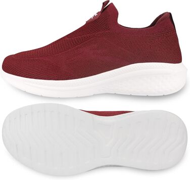 Чоловічі кросівки без шнурівків Slip-on, сітка, дихаючі, легкі, для бігу та повсякденного носіння (44 EU, Червоний)