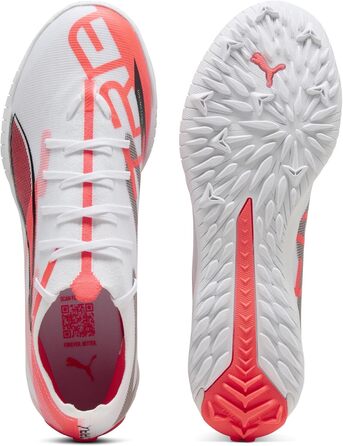 Кросівки футбольні PUMA Ultra 5 Match TT (45 EU, білий/чорний/червоний)
