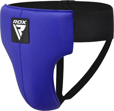 Захист паху RDX для чоловіків, для боксу, MMA, кікбоксингу, тайського боксу, з Maya Hide шкіри, сертифікований SATRA, синій, розмір L