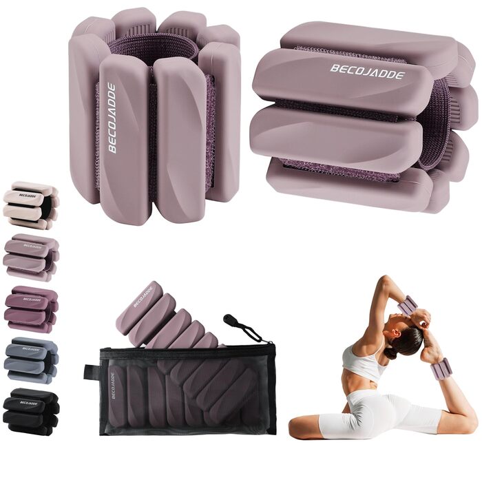 Набір манжет для ніг та рук 1.8 кг (0.9 кг кожна) для фітнесу, кардіо та силових тренувань, рожевий