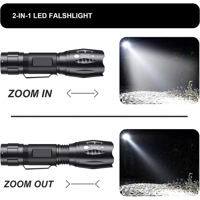 LED UV ліхтар MOWETOO 2 в 1, 395nm, детекція фальшивих грошей та сечі тварин, 4 режими, 40W, 2 шт.