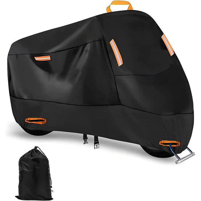 Водонепроникна мотоциклетна накривка Zorplex для захисту від пилу та сонця, 210D Oxford, до 245x105x125 см