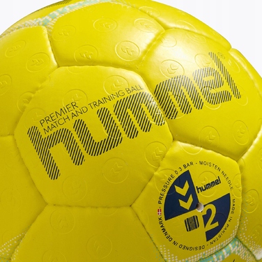 Гандбольний м'яч Hummel Premier HB yellow/white/blue, розмір 2
