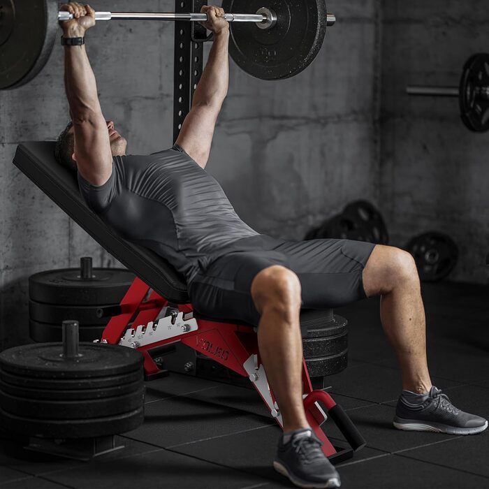 Лежанка для тренажерів YOLEO, професійна, регулюється, до 1000 кг, зі спинкою, що регулюється, для дому