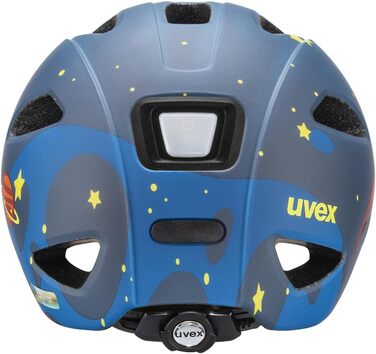 Дитячий велосипедний шолом uvex oyo style, легкий, з LED підсвіткою, індивідуальне регулювання розміру, deep space matt, 50-54 см