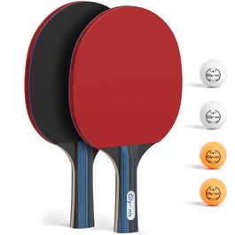 Набір для пінг-понгу Glymnis: 2 ракетки, 4 м'ячі, сумка. Підходить для початківців, сімей та професіоналів